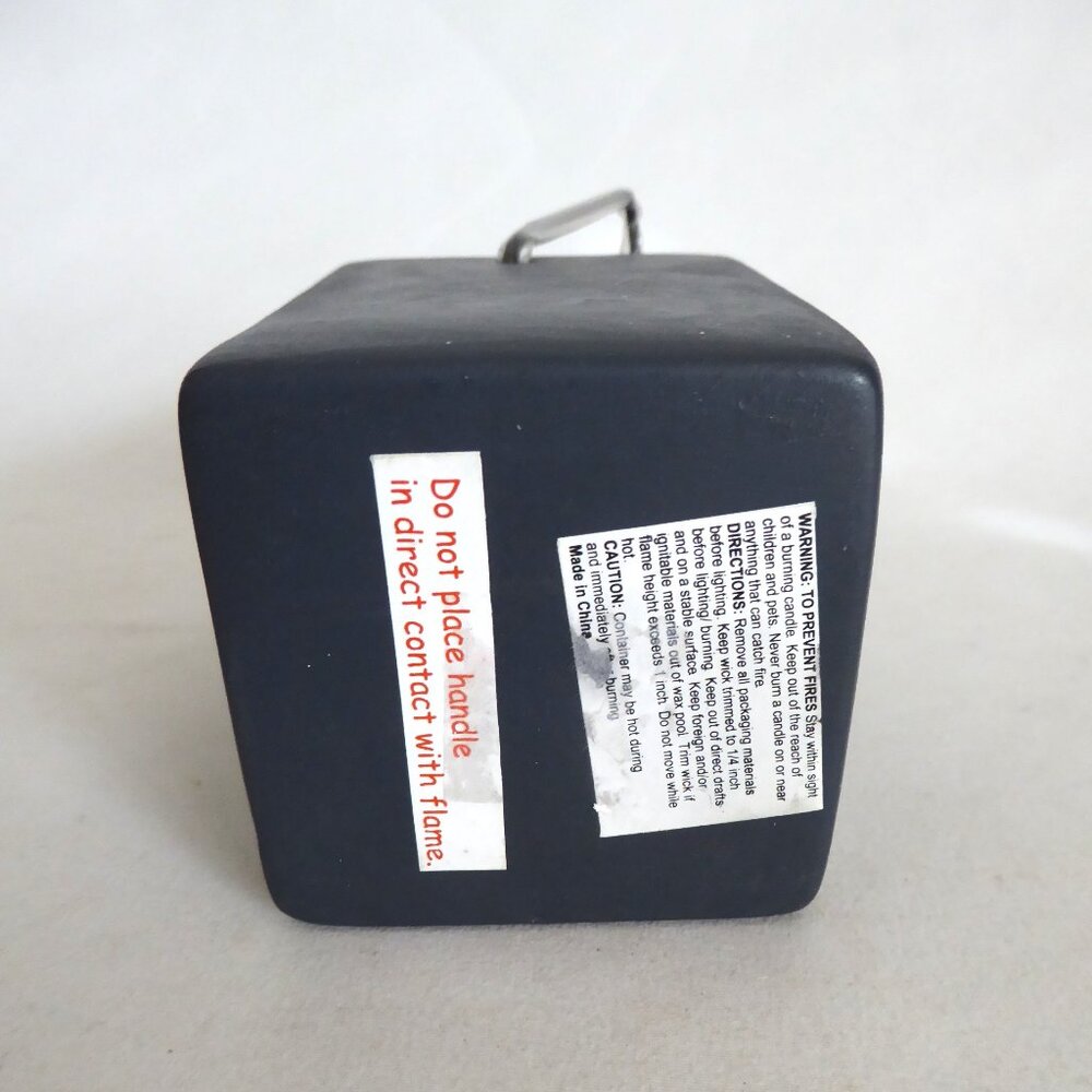 NEW CERAMIC LIDDED MERRY CHRISTMAS SNOWMAN CANDLE HOLDER WITH WOOD HANDLE - Picture 10 of 10